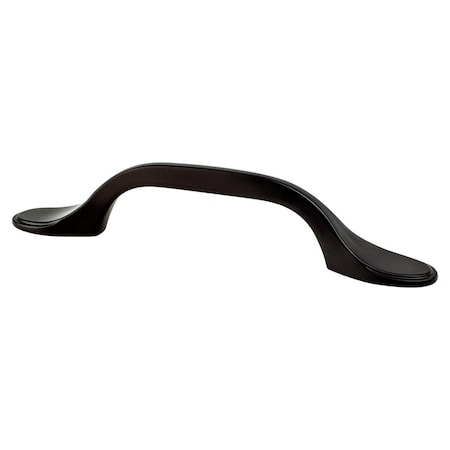 Berenson 3 in. Traditional Advantage One CC Matte Black Rounded End Pull 9196-1055-P